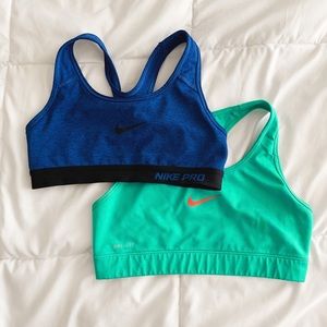 Set of Two Nike Pro Sports Bras